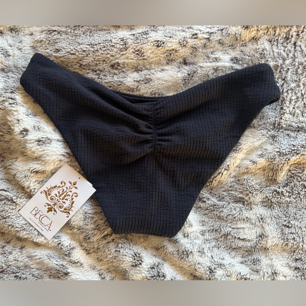 BECCA Swim Textured Black Bottoms